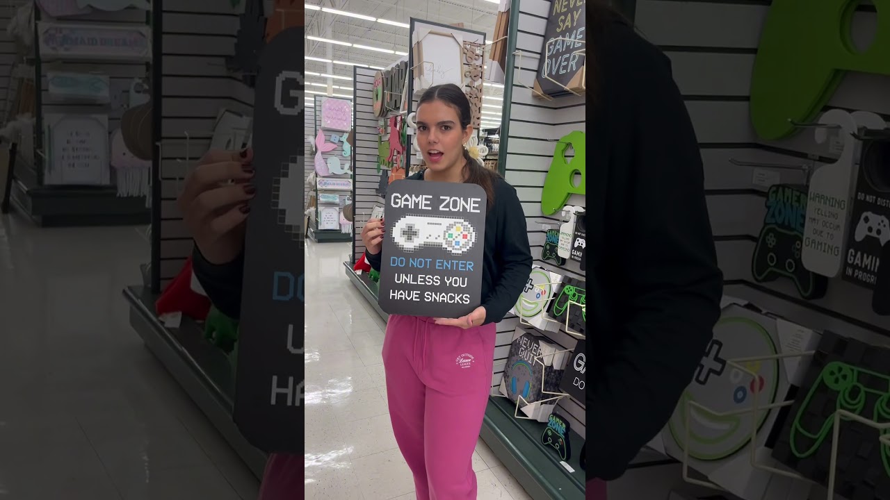 Reading signs at hobby lobby!