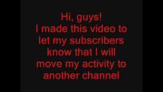 I'm moving my activity to another channel