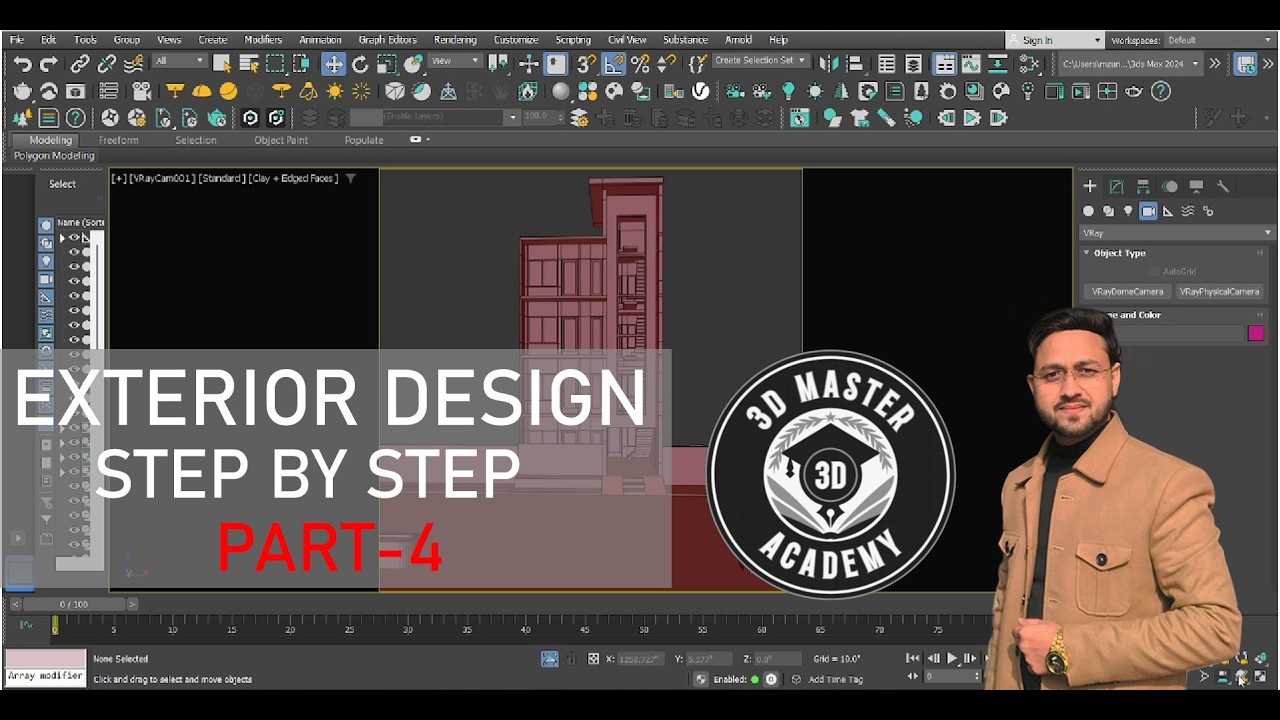 Exterior Design with 3ds Max & V-Ray | Step by Step Tutorial for ...