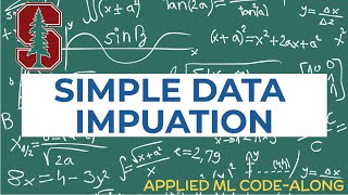 How to perform a machine learning simple data imputation? Code along with Stanford applied ML PhD screenshot 5