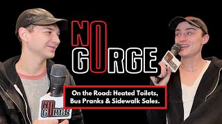 On the Road: Heated Toilets, Bus Pranks & Sidewalk Sales. | No Gorge with Violet Chachki & Gottmik