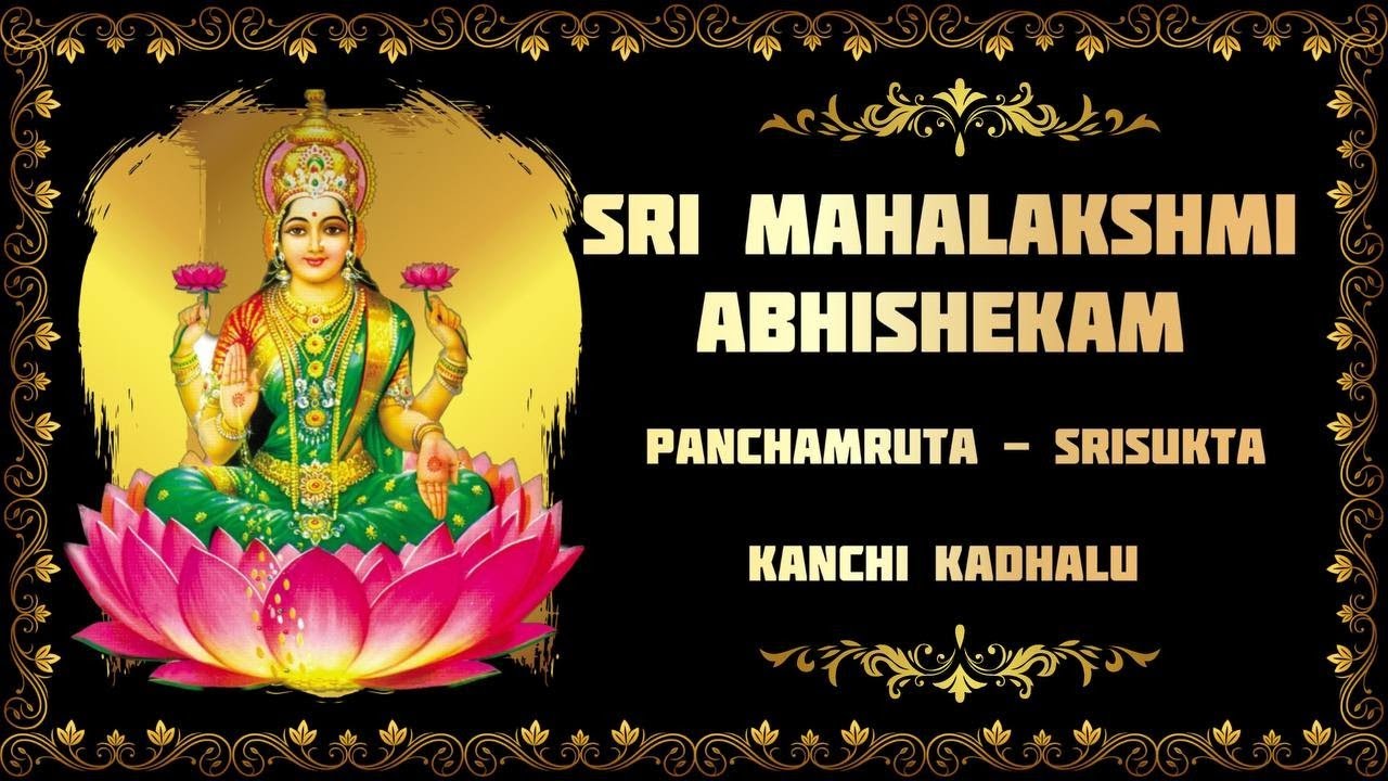 Shri Mahalaxmi panchamruta Abhishekam - Rigveda Srisukta Yuktam.