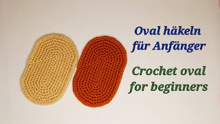 Taschenboden, oval häkeln  oval basis crochet