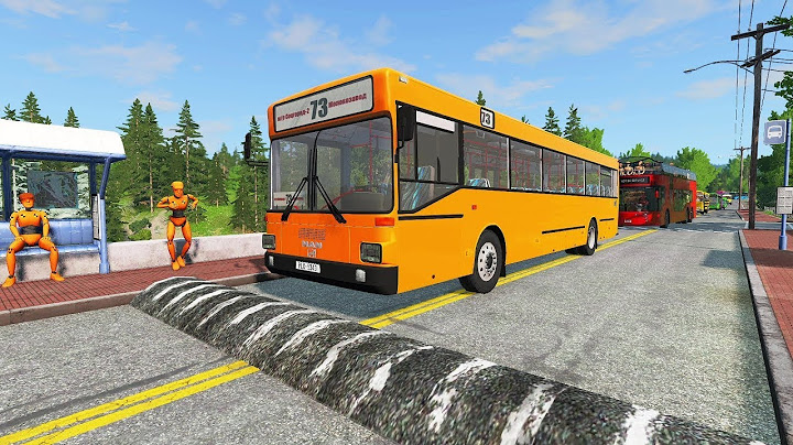 TRUCKS, LONG BUS, SCHOOL BUS Vs MASSIVE SPEED BUMPS - BeamNG Drive