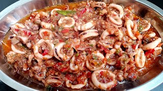 Resep viral yang wajib dicoba!! Cumi laut pedas!!