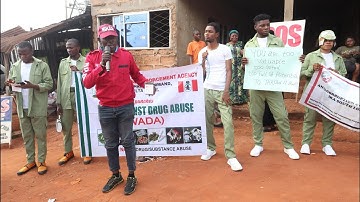 NDLEA And NYSC Ika South Anti Drugs Club On A Routine Anti Drug Abuse Campaign In Agbor, Delta State