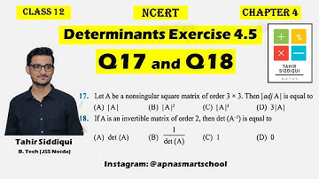 Class 12 Maths Determinants Ex 4.5 Q17 and Q18 Solution