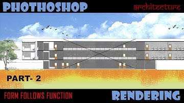 PART 2 Section Photoshop Render - Architecture Photoshop