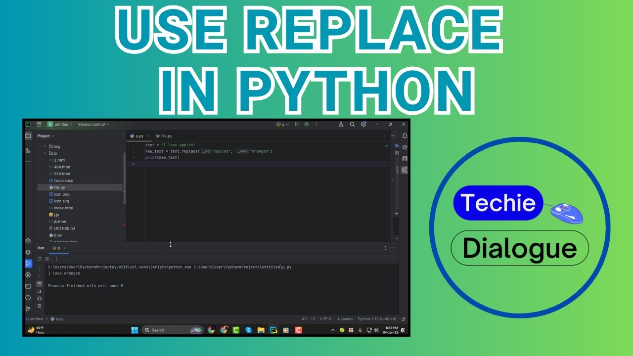 How to Use Replace in Python - [2025] - YouTube