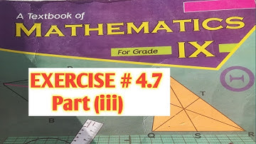 Mathematics 9th class || online academy with us Kpk board classes  EXERCISE  # 4.7 part(iii) 9th kpk