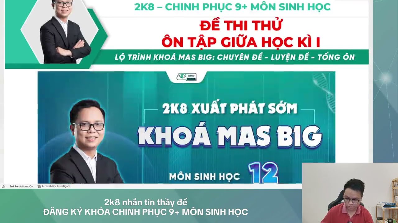 GIẢI ĐỀ ÔN TẬP GIỮA HỌC KÌ I - SINH HỌC 12 || THI THỬ LẦN 3