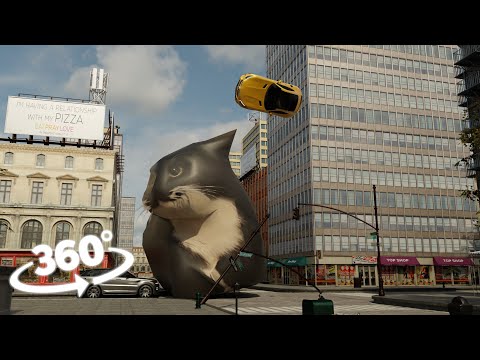 360° Maxwell The Cat ATTACKS, chases and EATS YOU in Vr