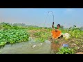 Fishing Video🐬🐬✔✔ | Two Village Lady Hook Fishing in canal | village Fishing video #fishing_video