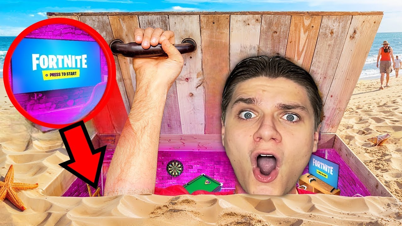 Jag byggde ett HEMLIGT RUM PÅ STRANDEN