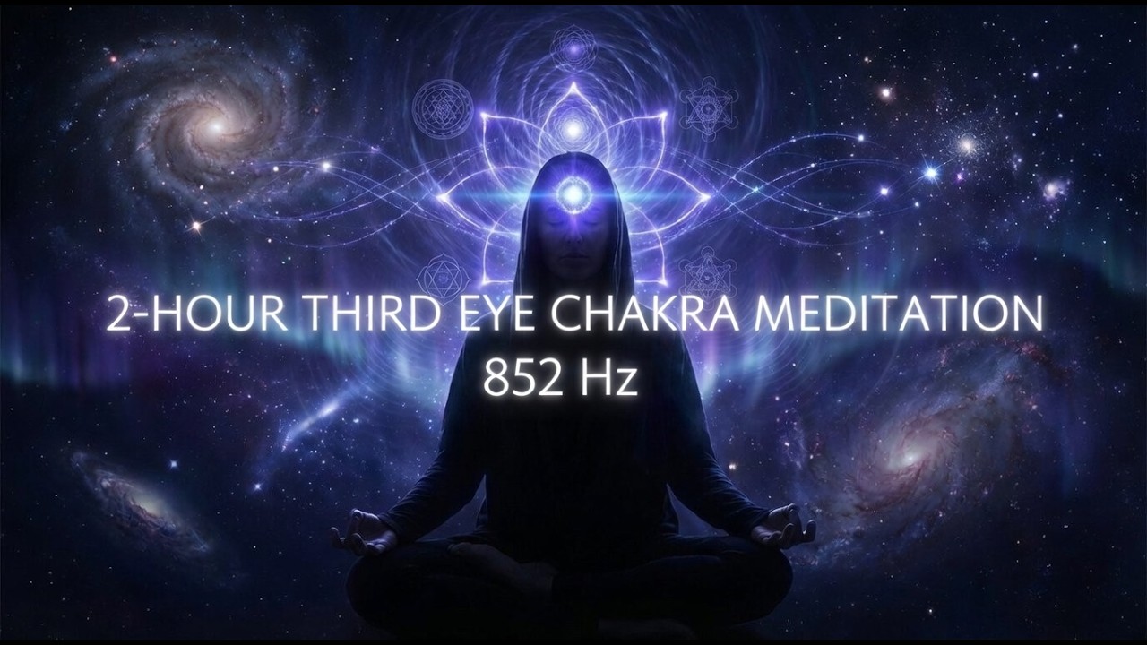 🧿 2-HOUR THIRD EYE CHAKRA MEDITATION | 852 Hz Cosmic Insight & Intuition Awakening ✨🔮