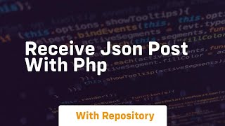 receive json post with php