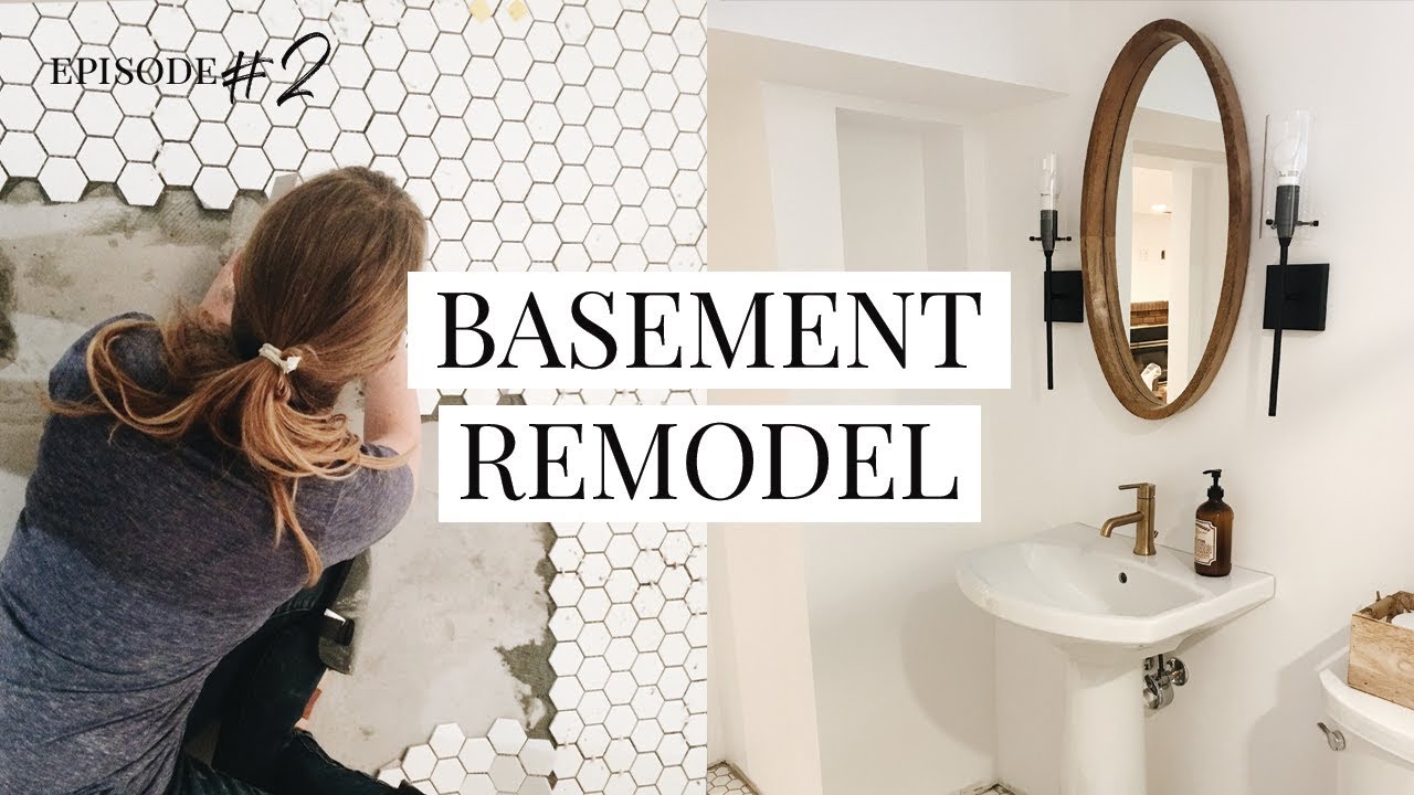 BATHROOM PROGRESS • Our DIY Basement Remodel Project - YouTube