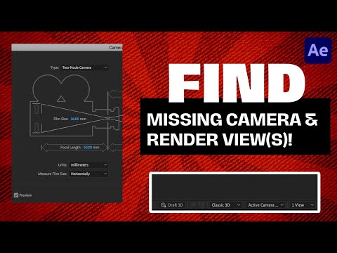 Adobe After Effects Tutorial: Finding the Missing Camera And Renderer Views