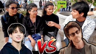 who is better BTS OR SHAH RUKH KHAN | Public Reaction | what people think ? SRK jawan songs vs k-pop