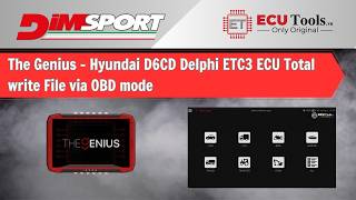The Genius - Hyundai D6CD Delphi ETC3 ECU Total write File via OBD mode | ECUTools Vietnam