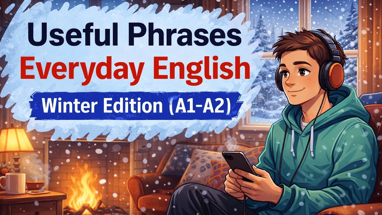 Useful Winter Phrases in English ❄️ | Repeat After Me (A1–A2)