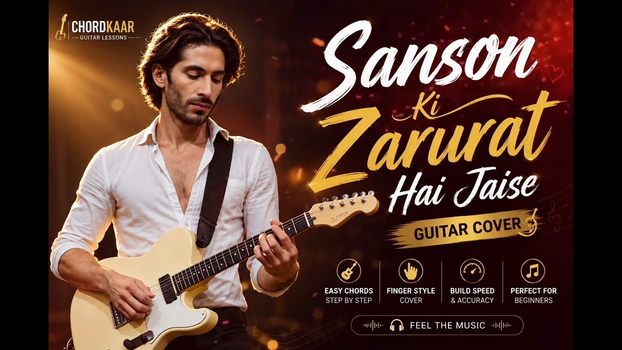 ❤️ Sanson Ki Zarurat Hai Jaise (Guitar Cover) | Heart Touching Instrumental solo performance 