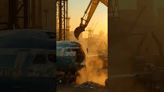 Plane recycle process #plane #recycling #airplane #viral  #video #recycelplane