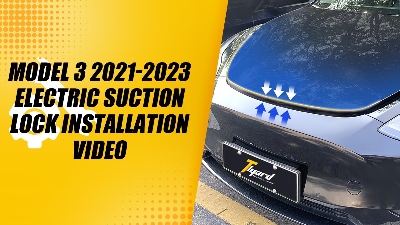 2021-2023 Model 3 Frunk Electric Suction Soft Closing Lock Installation Video