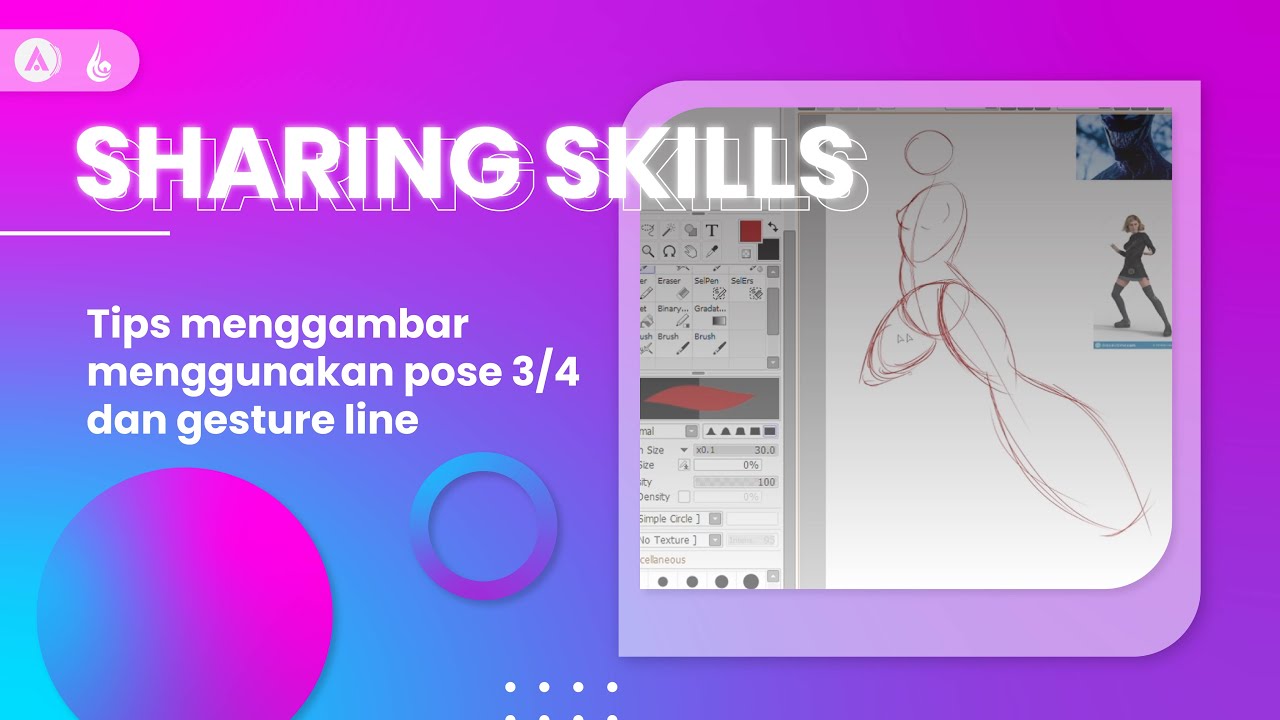 [Sharing Skill] Tips Menggunakan Pose 3 per 4 dan Gesture Line - YouTube