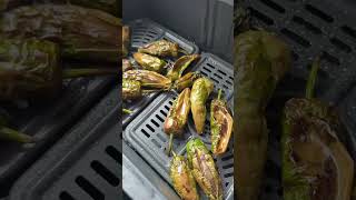 Air Fryer Padrón Peppers with Jalapeño &amp; Lime Dip 🌶️ #airfryer #padronpeppers #partysnacks #canapes