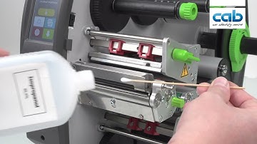 cab XD Q label printer tutorial: cleaning printhead / Druckkopf reinigen