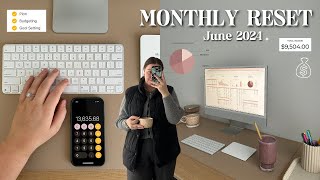 JUNE MONTHLY RESET  budget with me, goal setting, new daily habits + reflection ✨