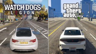 Watch Dogs Legion vs Gta V - Physics & Details Comparison