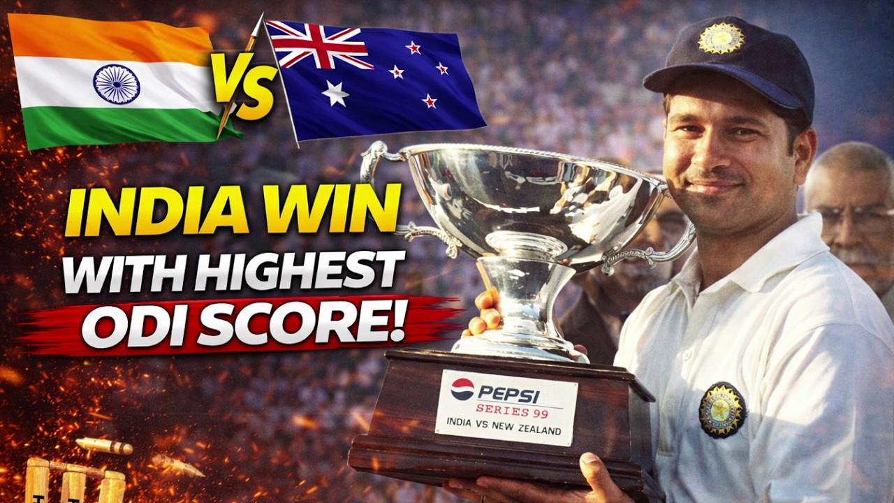 India Win With Highest One Day Score | Sachin Tendulkar Record-Breaking Partnership with Dravid