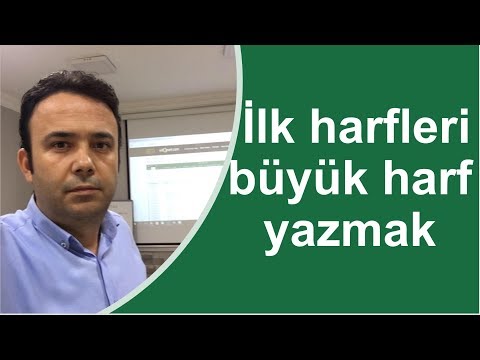 Excel&rsquo;de İlk harfleri büyük harf yapmak- 080.video | Ömer BAĞCI