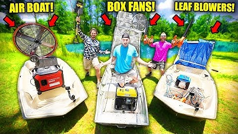 WIND POWERED 1v1v1 BOAT BUILDING CHALLENGE (Big Fish!)