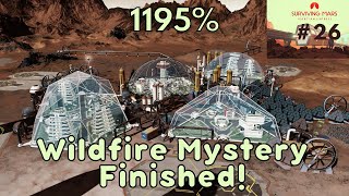 Wildfire Mystery Complete! | 1195% Difficulty - Hardest Map | Surviving Mars - Martian Express | 26