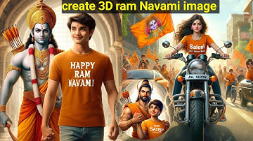 Ram 🚩Navami 3D ✅ai Photo Editing 🛑for free Create 3d image with Lord Rama Bing image creator #bing
