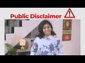 MUST WATCH Disclaimer Video by mildred kingsley-okonkwo