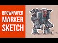 Brownpaper markersketch