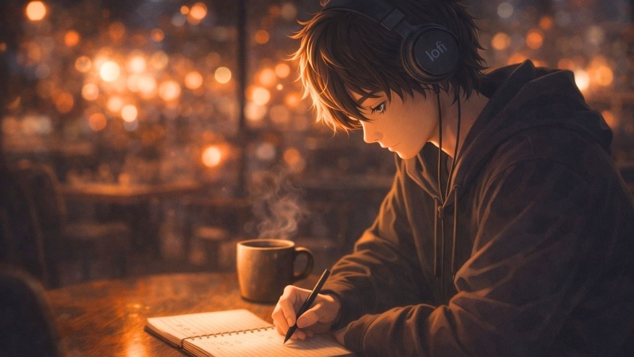 Late Night Café Lofi ☕ Music for Focus, Deep Work & Quiet Productivity (25 Minutes)