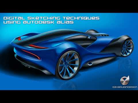 Hot Wheels Concept Car - Rear View Sketching Techniques using Autodesk Alias