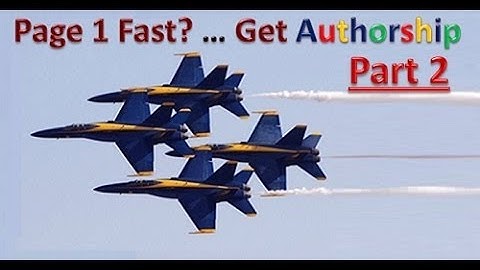 How To Setup Google Authorship In WordPress Part 2 - Video 1