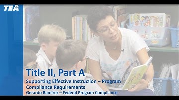 Title II, Part A - Supporting Effective Instruction - Program Compliance Requirements