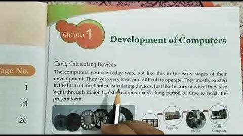 Chapter 1 DEVELOPMENT OF COMPUTERS part 1 for class 5th