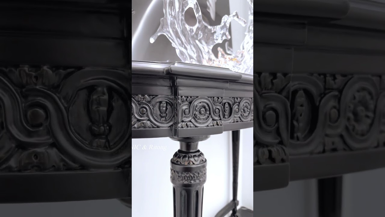 This French-style black console table is more than just furniture – it’s a statement of elegance.