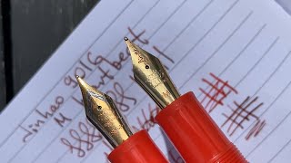 Перьевая ручка Jinhao 9016 с пером heartbeat: сравнение с обычным пером