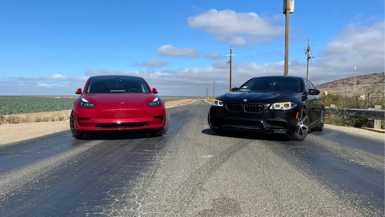 Tesla Model 3 Performance vs BMW M5 - YouTube