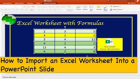 How to Import an Excel Worksheet into a PowerPoint Slide