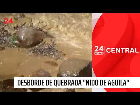 "Nido de Águila" ravine overflows in Peñalolén